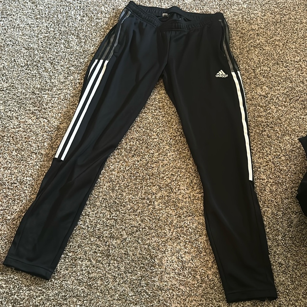 Black Adidas Primegreen sweats. Women Medium.